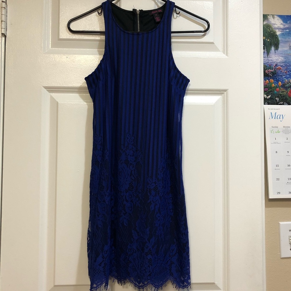 Material Girl blue dress